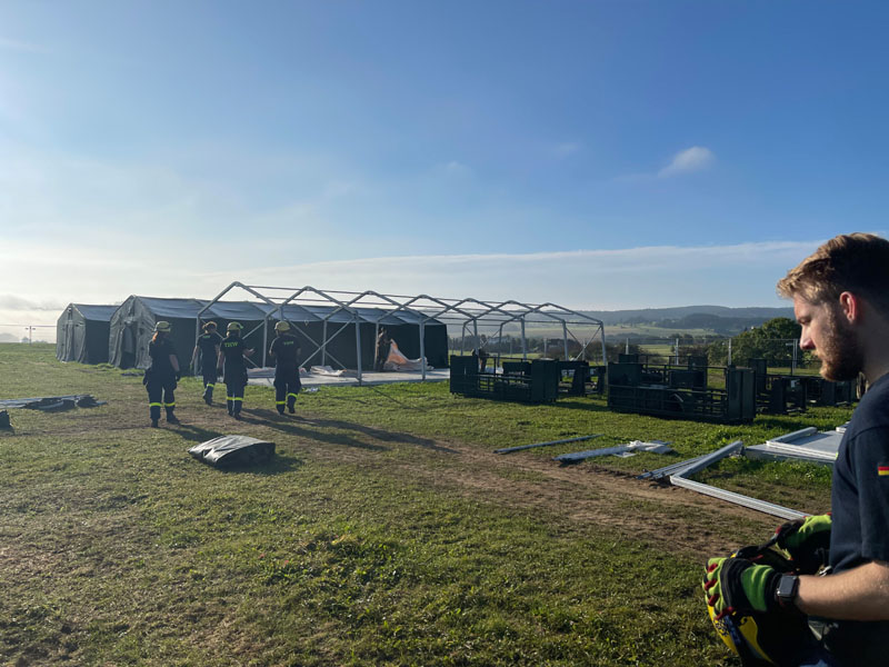 Rückbau der BW Zelte.