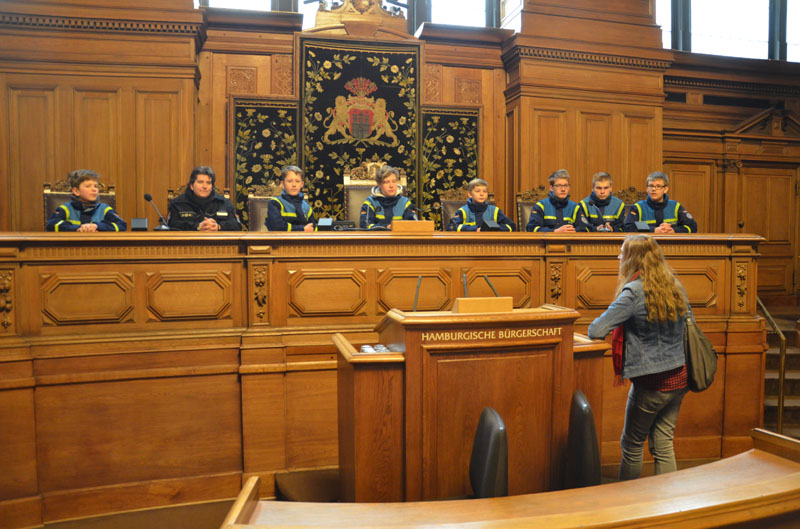Der Plenarsaal dient den Sitzungen der Bürgerschaft.