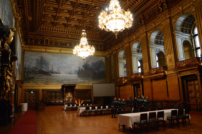 Der große Festsaal ist der größte Raum des Rathauses.