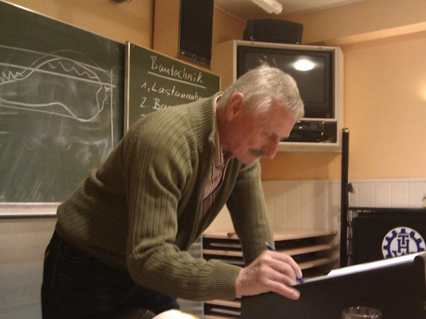 Als Dozent konnte der Bauingenieur Dieter Buch gewonnen werden.