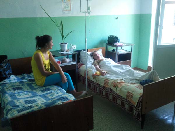 Patientenzimmer in Hincesti.